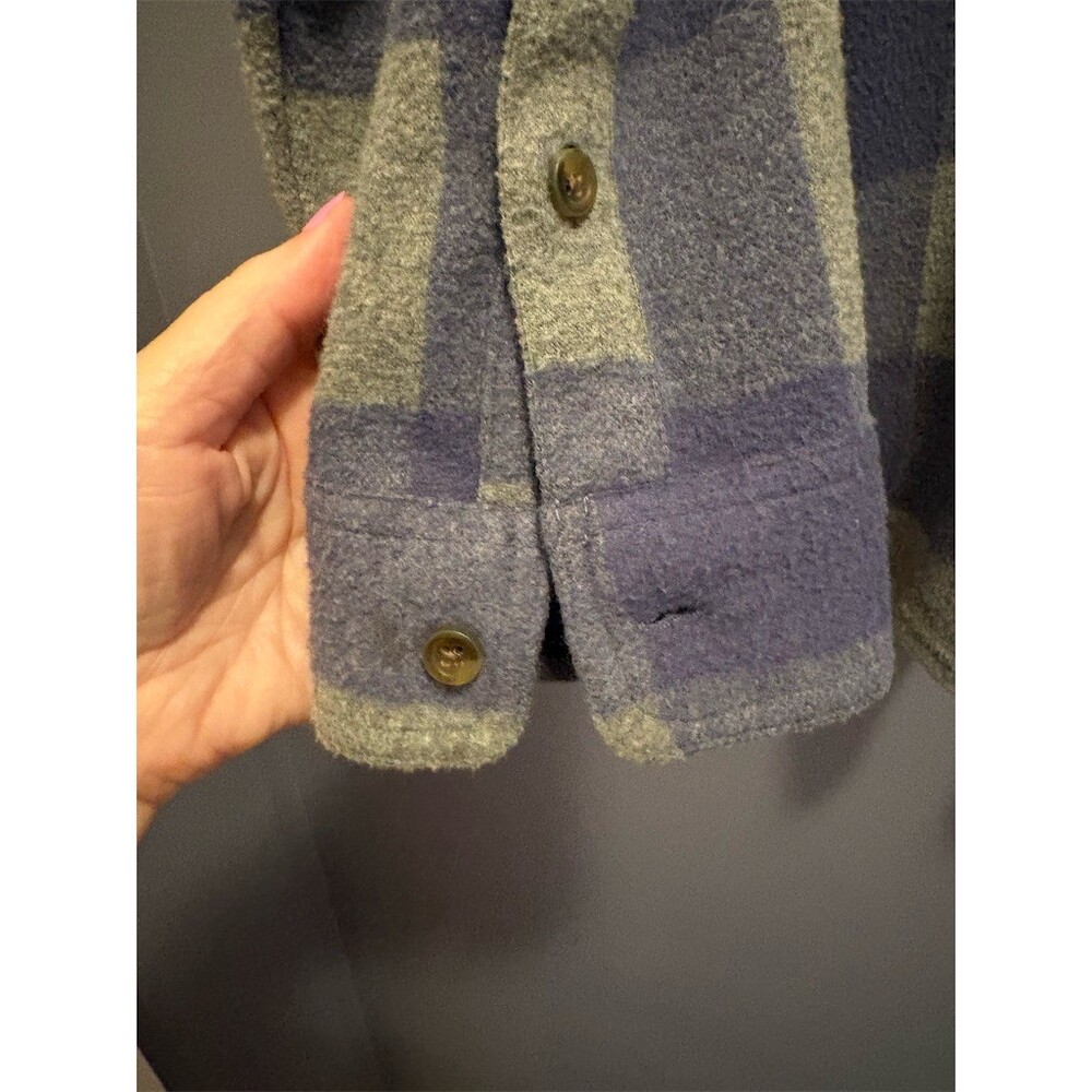Lucky Brand Men's Plaid Button-Front Shirt Jacket Blue/Gray Size XXL - Picture 5 of 9